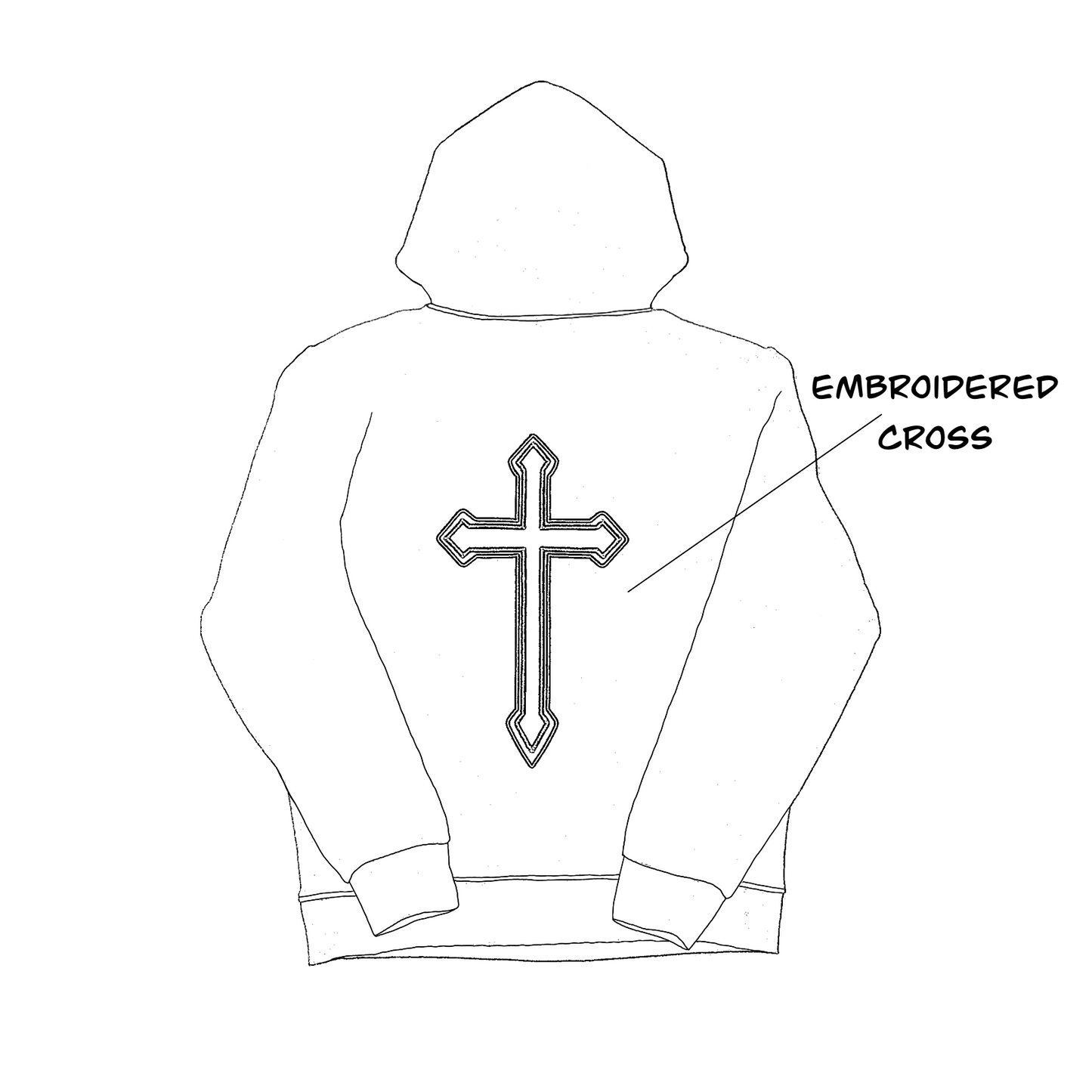 “Crimson” Hoodie Black/Red