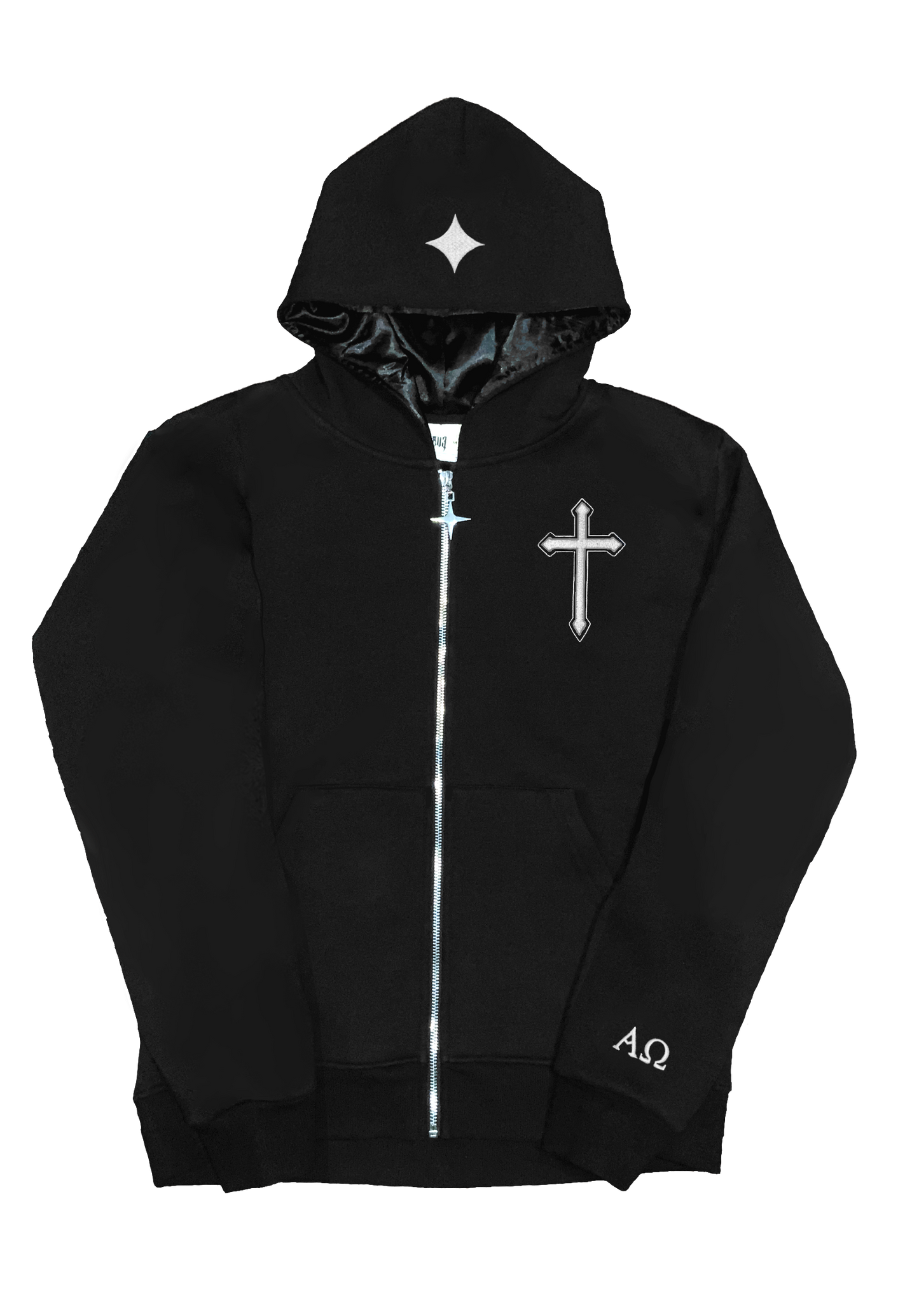 “Spider” Zipup Black/White