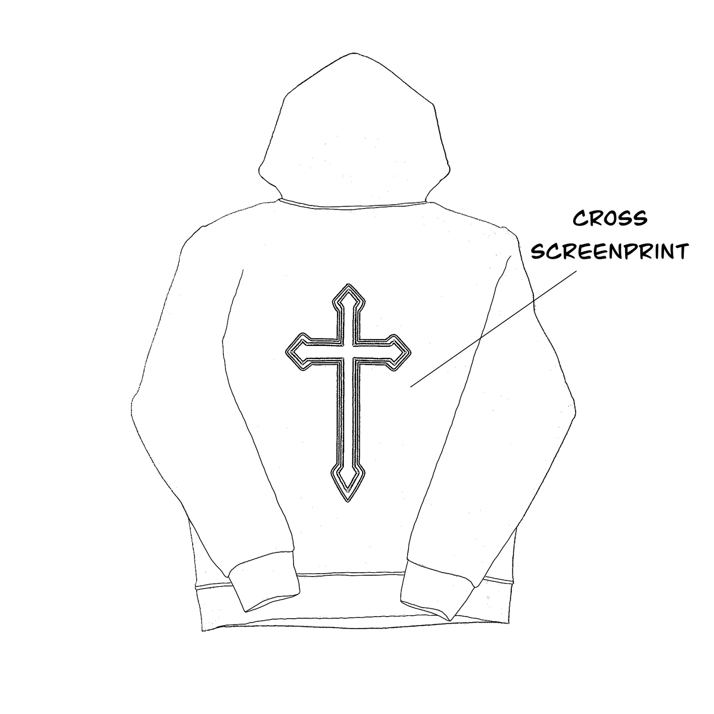 “Sky” Hoodie Blue/White