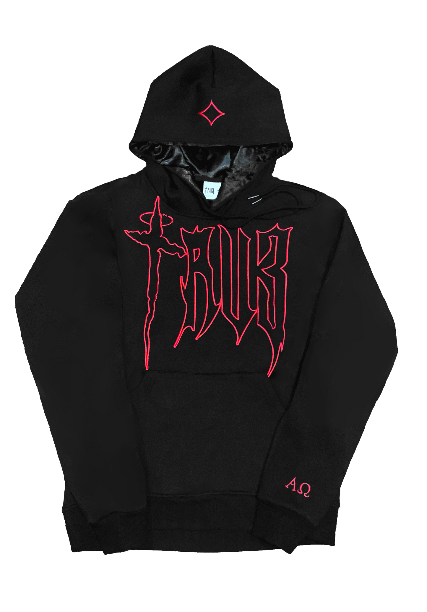 “Crimson” Hoodie Black/Red